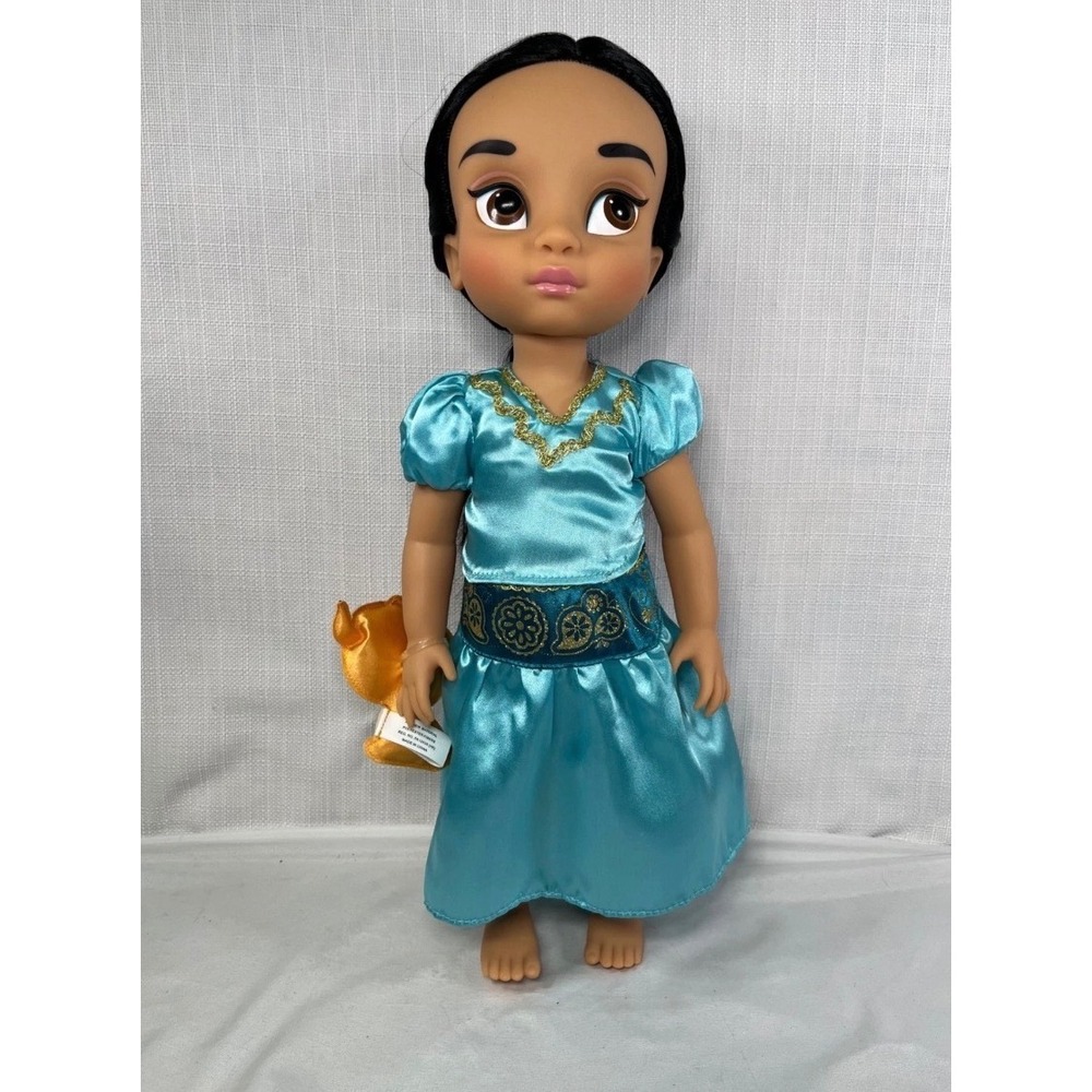 Disney Animators Collection Jasmine Doll 15" with Plush Rajah Tiger Teal Outfit